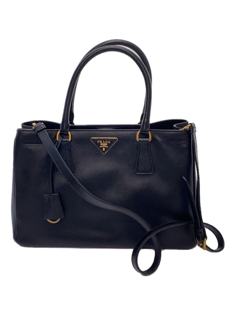 Prada Handbag Black Galleria Saffano